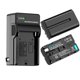 thumbnail image 1 of Artman NP-F550 - Paquete de 2 baterías y cargador de pared para cámara Sony NP F550 F530 F970 F960 F770 F750 F330 CCD-SC55 TR516 TR716 TR818 TR910 TR917 CN-160 CN-216 Luz de vídeo LED (2600 mAh), 1 of 6