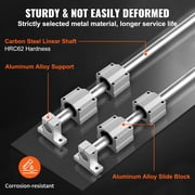BENTISM 2PCS SFC16 1000mm Linear Guide 4 PCS SC16 Bearing Block 4 PCS Rail Support