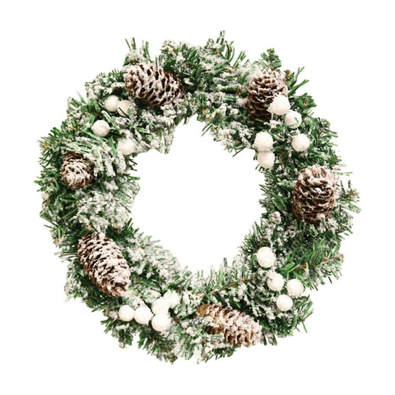 Cheapark Christmas Wreath With Gold Decorations And Pine Cones, For Home Hotel Holiday Decor, 18 Inch