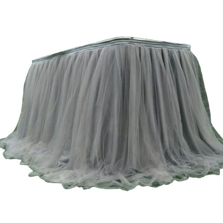 

HOMEIU Colorful Tablecloth Tulle Dessert Reception Table Skirt Decoration