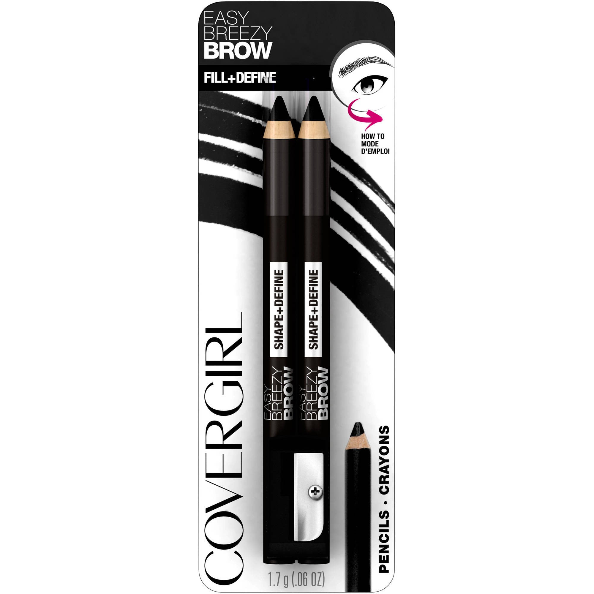 (2 Pack) COVERGIRL Eyebrow & Eyemakers Pencil, Midnight Brown (2 pack