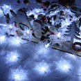 thumbnail image 3 of Snowflake Christmas Lights, 29.5ft 60 LED Snowflake Fairy Lights, Connectable 8 Modes Waterproof Plug in Christmas for Indoor, Outdoor, Wedding, Party, Christmas Tree Decorations, 3 of 8