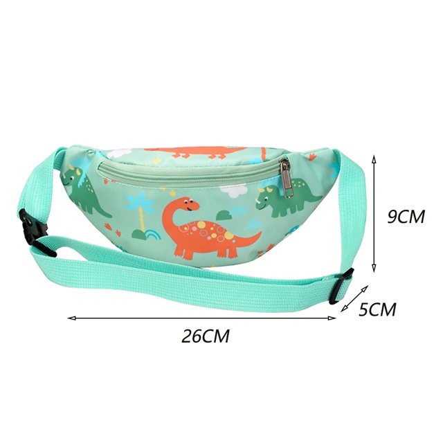 Bolsa Riñonera para niños Cute Cartoon Dinosaur Fanny Chest Messenger Bag (Verde) Ehuebsd Para Estrenar
