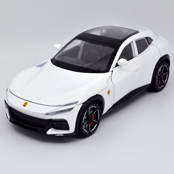 1: 22 Suitable for Ferrari Purosangue FUV High Simulation Alloy Car Model Static Decoration Sound and Light Model Children's Toy Birthday Gift