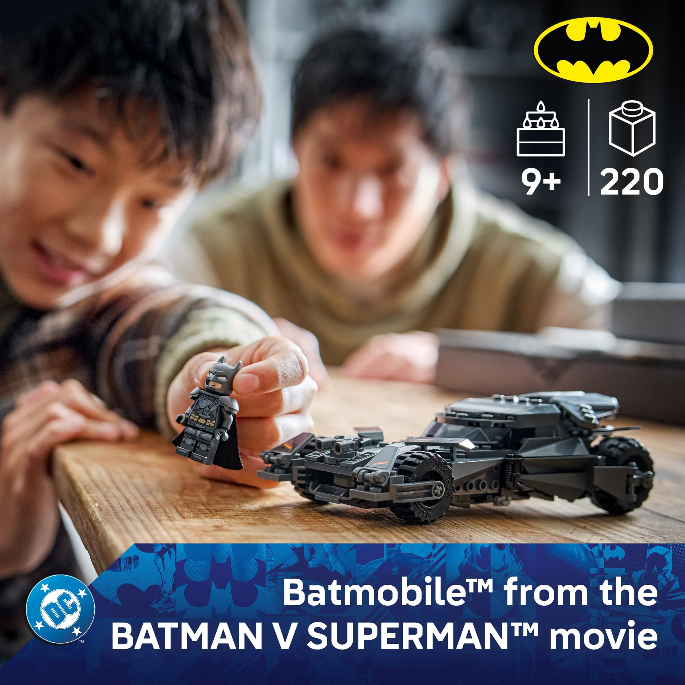 LEGO DC Batman: Batman v Superman Batmobile Building Blocks Set - Super Hero Toy for Kids, Boys & Girls, Ages 9+ - W/Armored Batman Minifigure & Golden Coin - Gift Idea for Birthdays - 76331