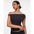 thumbnail image 3 of Remera INLYRIC Inbarely Soft Negra Pequeña con Hombros Descubiertos, 3 of 7