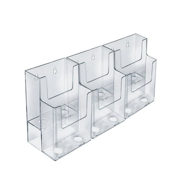 Two-Tier Six-Pocket Trifold Brochure Holder, 2-Pack