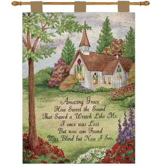 Manual Woodworkers & Weavers 26 x 36 in. Amazing Grace Wall Hanging Tapestry