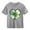 Gray, variant on Girls White Cotton T-Shirt | Kids Lucky Four Leaf Clover St Patrick's Day Top | Cute Short Sleeve Graphic Tee,Size 7 T