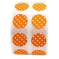 thumbnail image 2 of Orange with White Polka Dot Circle Stickers | 0.5" Inch Round | 1,000 Pack, 2 of 5