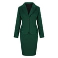 thumbnail image 5 of Horkkom 2 Piece Skirt Sets for Women Professional Suit Business Outfits Casual Long Sleeve Blazer with Pencil Skirt Set, 5 of 7