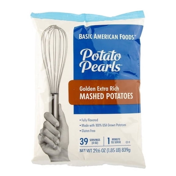 Baf Potato Pearls Basic American Foods Golden Potato Pearls Extra Rich, 29.6 Ounce, 12 Per Case