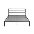thumbnail image 3 of Queen Size Metal Bed Frame with Headboard and Footboard,12.4 inch Platform Bed Frame with Storage No Box Spring Needed Mattress Foundation for Adults,Charcoal Grey, 3 of 8