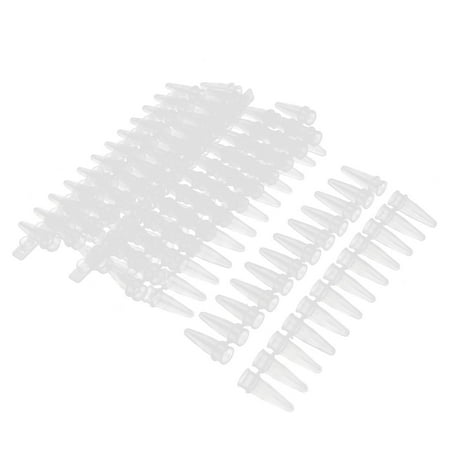 Unique Bargains 10 Pcs PCR 12-Strip Tube Thin Walled DNA Sample Holder w Flat Cap