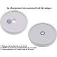 thumbnail image 4 of Paquete de 8 ruedas de repuesto para cojinetes de piscina C60 C-60 para limpiadores de piscinas Polaris 280/180, 4 of 4
