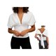 thumbnail image 3 of Top corto liso de verano para mujer, sin mangas, con escote en V profundo, corte ajustado, ideal para fiestas y playa., 3 of 6