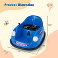 thumbnail image 3 of Costway Ride on Bumper Car for Kids with Remote Control 362 Degree Spin LED Light Navy, 3 of 10
