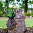 thumbnail image 5 of Polyresin Garden Ornament, Rustic Outdoor Planter Snail Plant Pot Garden, Patio, Large Yard Ornament 13 inch, 33 cm, 5 of 6