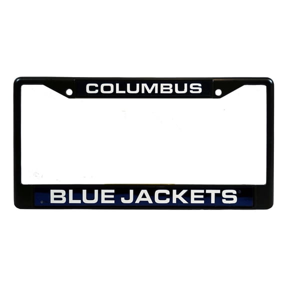Columbus Hockey Blue Jackets Black Metal License Plate Frame Holder