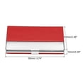 thumbnail image 2 of Uxcell 3.7x2.4x0.3 Inch PU Leather Name Cards Case Alloy Business Card Holder Red, 2 of 5
