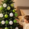 thumbnail image 5 of 12 Pack Electroplated Christmas Baubles, 6Cm Shatterproof Shiny Metallic Tree Ornaments, Glossy Hanging Balls for Xmas Home Party Decor, Green, 5 of 9