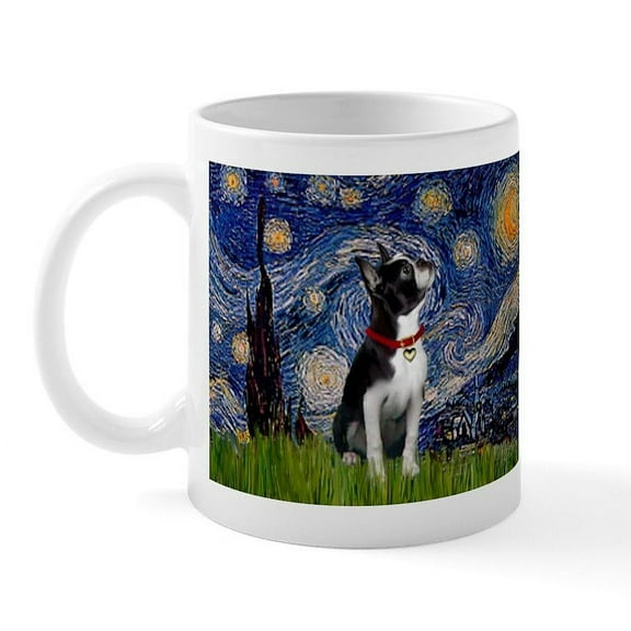 CafePress - Starry Night & Boston Mug - 11 oz Ceramic Mug - Novelty Coffee Tea Cup