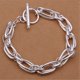 thumbnail image 1 of Gran oferta de pulsera sólida de cadena de Plata de Ley 925 para mujer y hombre, abalorio para regalo de fiesta, joyería de moda para boda, 1 of 2