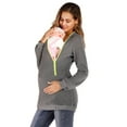 thumbnail image 3 of Baby Carrier Hoodie, 2 In 1 Kangaroo Maternity Hoodies For Mom And Baby Kangaroo Mother Sweatshirt, 3 of 5