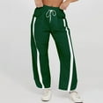 thumbnail image 2 of jtjvou Women's Baggy Wide Leg Pants Casual Drawstring Elastic Waisted Contrast Color Workout Y2K Track Pants Blue XXL, 2 of 9