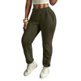 thumbnail image 3 of Nestiefly Plus SizeTall Women's Straight Leg Sweatpants Drawstring Elastic Waist Casual Joggers Pants with Pockets Open Bottom Army Green 3XL, 3 of 8