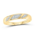 thumbnail image 2 of 10k Yellow Gold Diamond His & Hers Matching Trio Wedding Engagement Bridal Ring Set 1/4 Cttw, 2 of 3