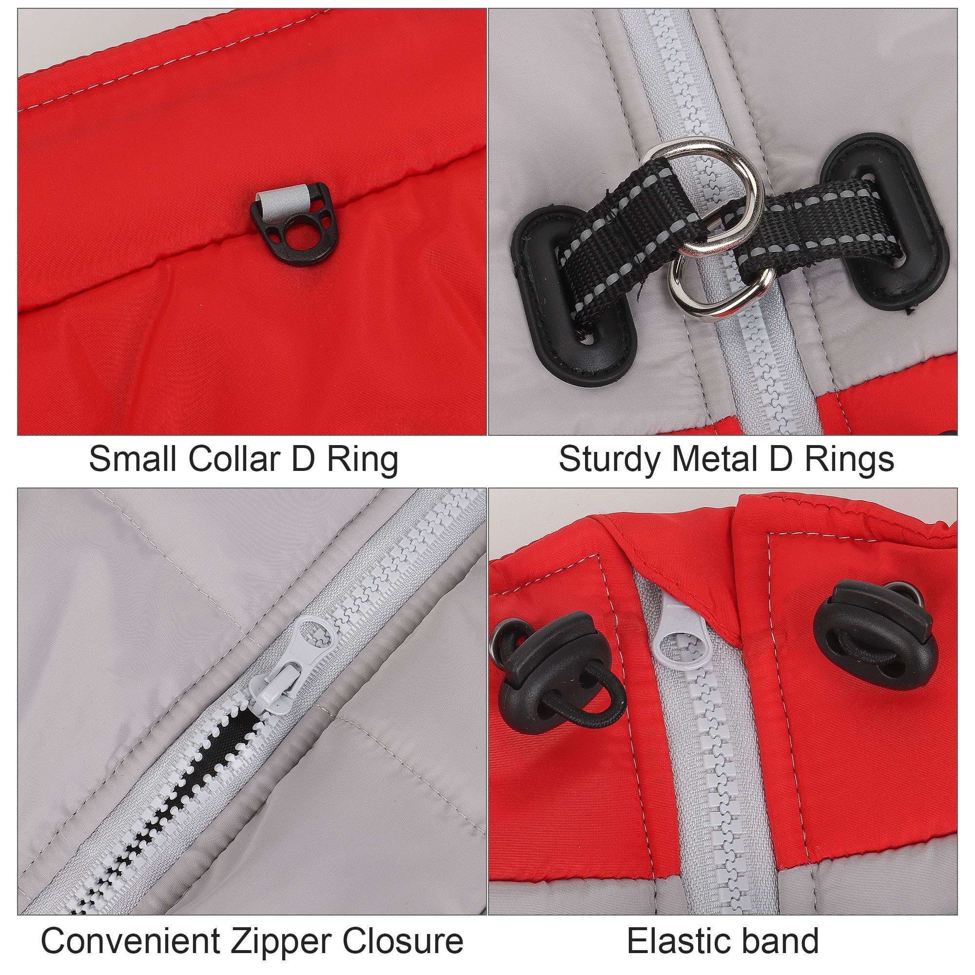 BadPiggies Warm Dog Winter Coat Reflective Dog Jacket Waterproof Cold Weather Pet Vest for Medium Large Dogs XL-6XL