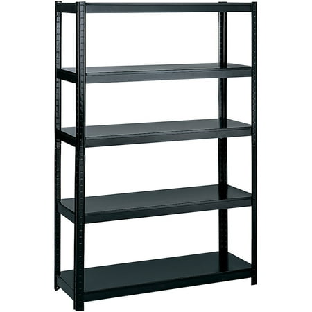 Safco Boltless Steel Shelving Storage Unit, Black