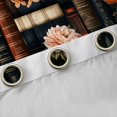 thumbnail image 4 of jejeloiu Ancient Book Bookshelf Curtains Pack of 2 (42x84 Each),Retro Rustic Flower Curtains Blackout,Country Floral Bedroom Curtains For Adult,Breathable Home Decor, 4 of 6