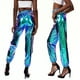 thumbnail image 2 of BRIGHTFUFU 1 UNID Calle Hip-hop Ocio Brillante Pantalones Largos Deportes Ocio Pantalones Femeninos Elegantes Pantalones Largos Sueltos Pantalones Largos Transpirables para Niña Mujer Talla M Azul, 2 of 7