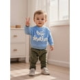 thumbnail image 5 of BemeyourBBs Boy Fall Sweater Letter Embroidered Crewneck Long Sleeve Pullover, 5 of 9