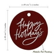 thumbnail image 6 of Inkdotpot Real Silver Foil Happy Holiday Tag Favor Hang Paper Tag 50 Piece, 6 of 7