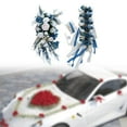 thumbnail image 6 of balikha Wedding Car Decoration Set Artificial Flowers Easy Installation Elegant Wedding Car Ribbons and Bows for Ceremony Accessories Blue, 6 of 9