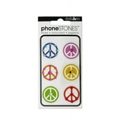 Peace Signs Phone Stones Stickers, 24 Count
