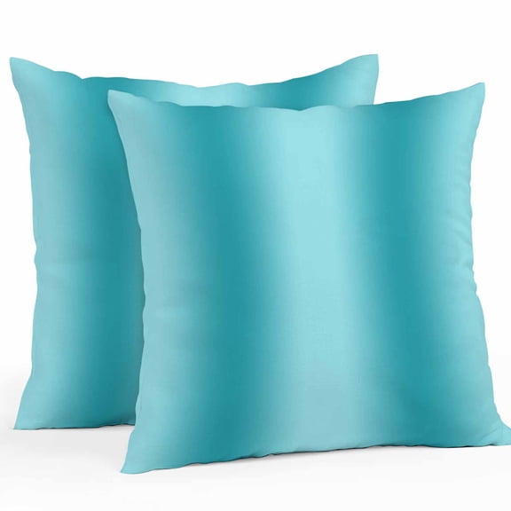 Turquoise Gradient Outdoor Pillow Covers Pack of 2 Abstract Texture Modern Simple Waterproof Throw Pillow Covers Decorative Cushion Cases for Patio Garden Tent Balcony Couch 16x16 inch