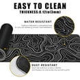 thumbnail image 4 of Topographic Contour Gaming Mouse Pad，Large XL Mouse Pad Big Mouse mat,Long Computer Keyboard with 3mm Non-Slip Base and Stitched Edge for Gaming Home Office Work，31.5x11.8in, 4 of 6