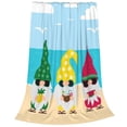 thumbnail image 2 of Fotbe Gnomes On The Beach Manta de Franela Acolchonada con Estampado, Súper Suave y Esponjosa, Extra Grande para Sofá, Cama, Uso Todo el Año-40"x30", 2 of 7