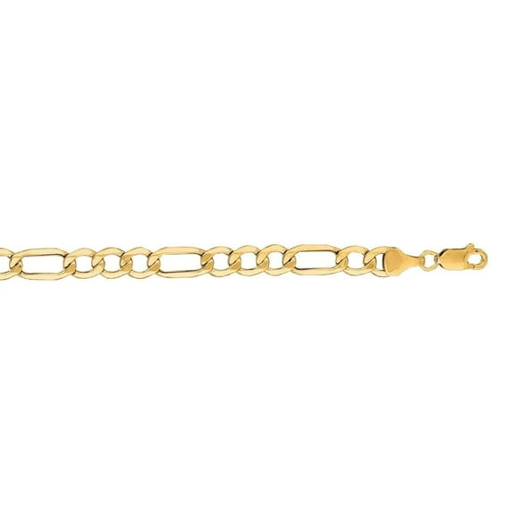 14K Gold 5.6mm Lite Figaro Chain