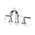 thumbnail image 6 of Ancona Arezzo Widespread Bathroom Faucet, Brushed Nickel, 6 of 7