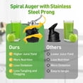 thumbnail image 3 of Secura Slow Juicer with Stainless Steel Prong Spiral Auger & Mesh Free Filter, Cold Press Juicer, Masticating Juicer Machines with Quiet Motor & Reverse Function for Vegetables and Fruits, White, 3 of 8