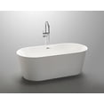 thumbnail image 7 of Chand 59 in. Acrylic Flatbottom Freestanding Bathtub in White, 7 of 7