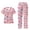 Pink Medical Pattern, variant on Yspwyqan Scrubs for Women Set, Blue Medical Print V-Neck Short Sleeve Scrub Top & Jogger Pants, Stretchy Breathable Lightweight Uniforms with 6 Pockets for Nurse Work, Size S