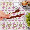 thumbnail image 6 of Pioneer Flower Floral Print Pattern Round Tablecloth 70"x70", Wrinkle Resistant Wipeable Table Cover for Kitchen Dining Room Picnic Patio and Party, 6 of 6