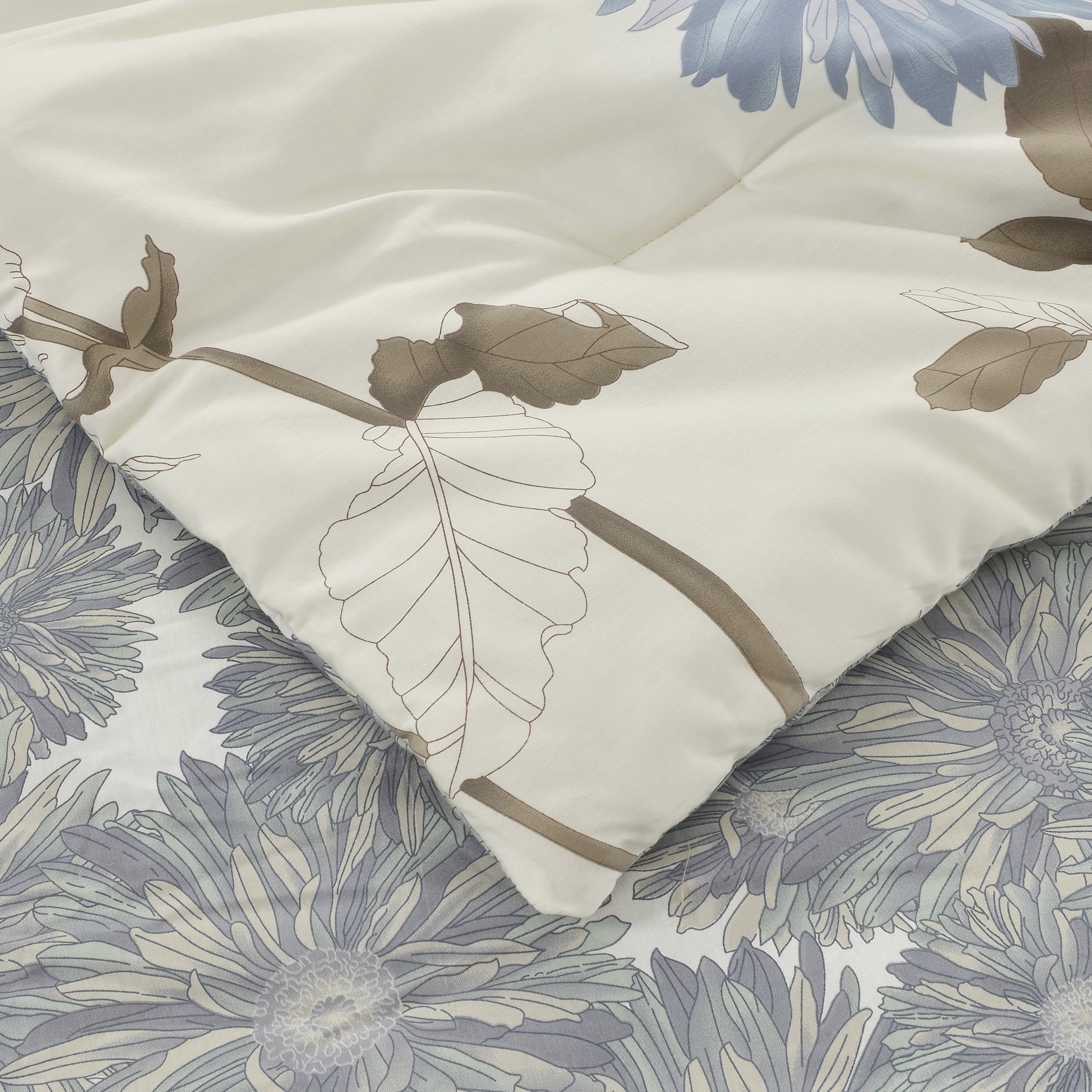 Swanson Beddings Daisy Floral Comforter Set: Comforter and and Pillow Shams 100% Cotton Shell Queen