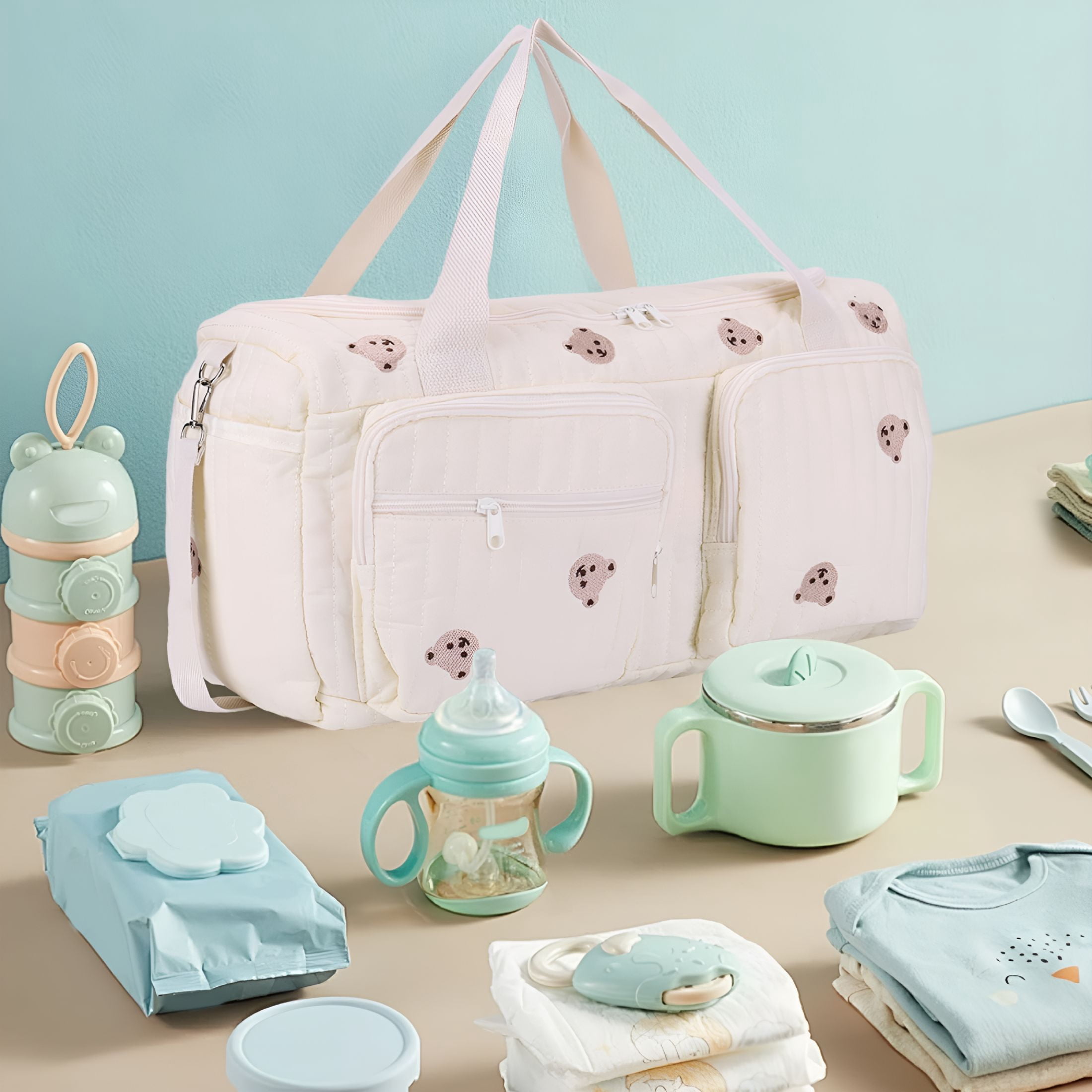 GASTROPOD 2026 New Baby Diaper Bag Tote,Mommy Bag,Travel Bag,Cute Diaper Bags Crossbody Baby Bags for Girl,Large Cute Duffle Bag Weekender Bag for Hospital and Weekender Travel Diaper Bag Organizer